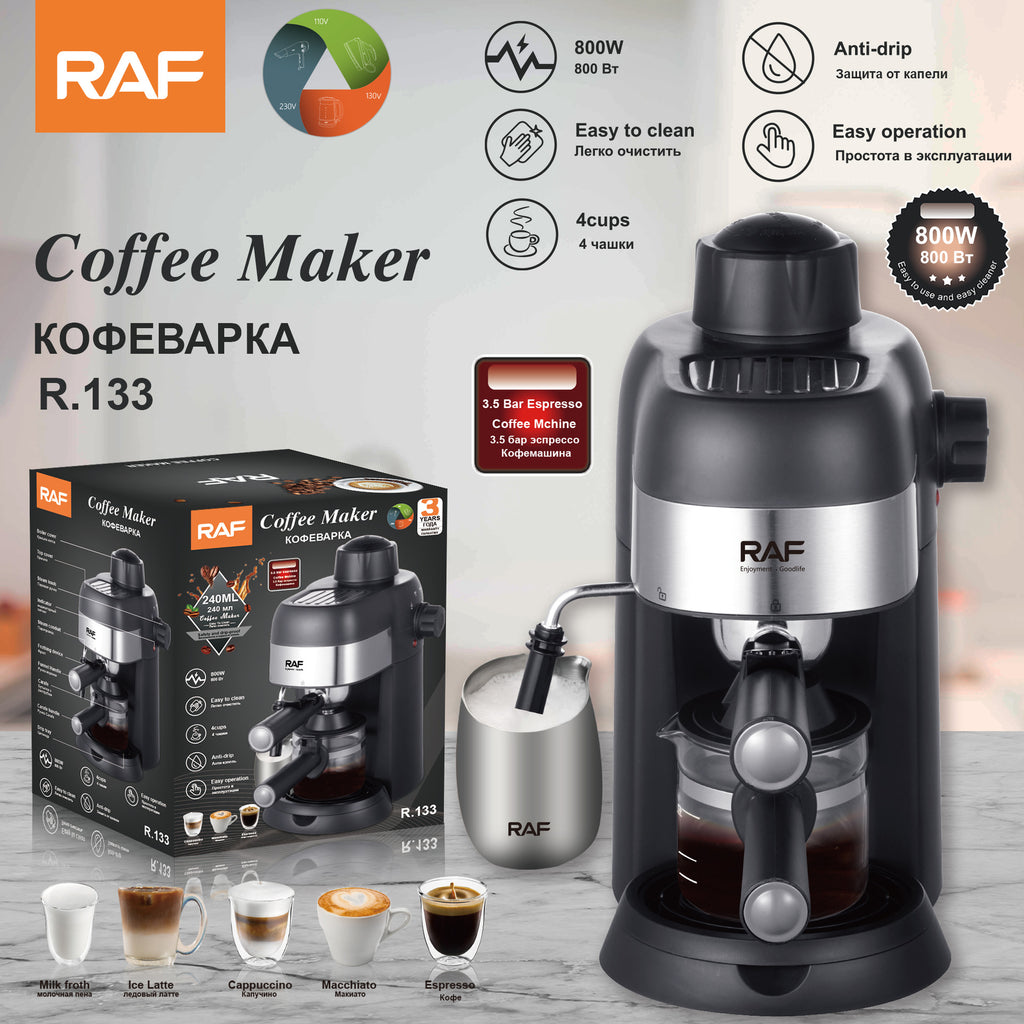 Máquina de Café Italiana Semi-Automática Compacta para Hogar