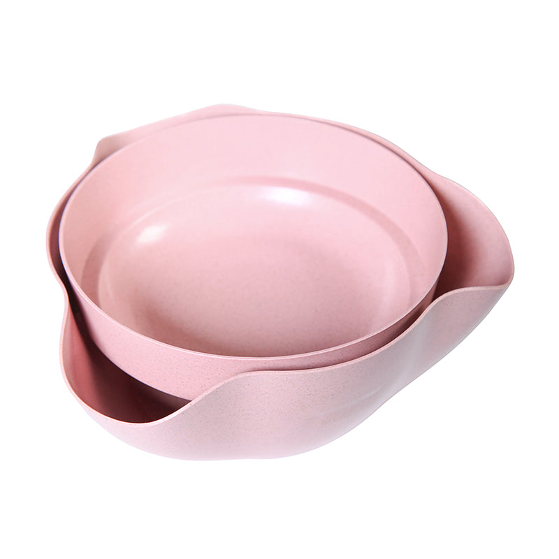 Wheat Straw Fruit Tray and Snack Bowl Set for Home