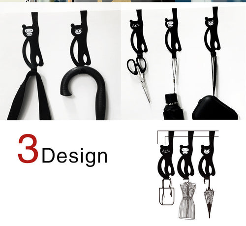 Cute Multi-Functional No-Trace Door Hooks for Home