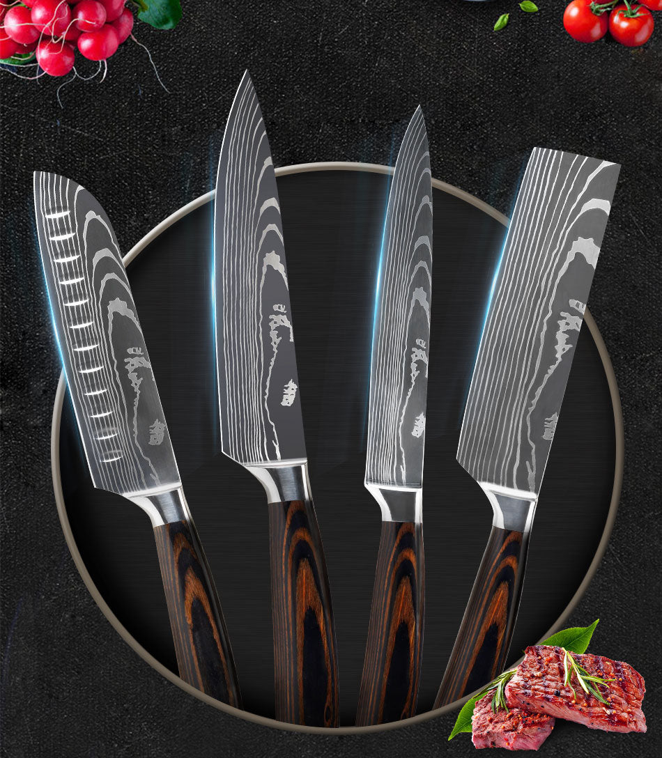 Damascus Chef Knife Collection