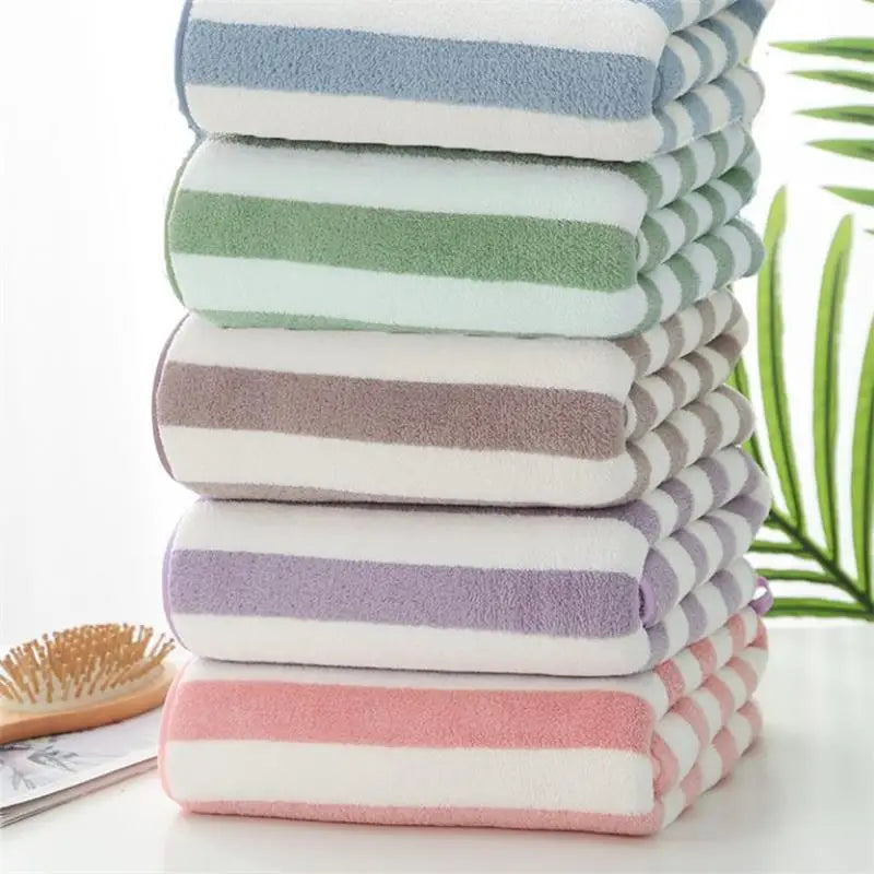Striped Cotton Bath Towel
