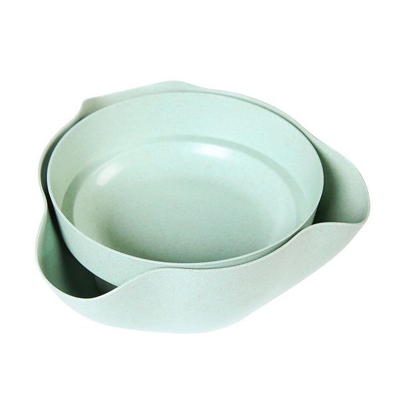 Wheat Straw Fruit Tray and Snack Bowl Set for Home