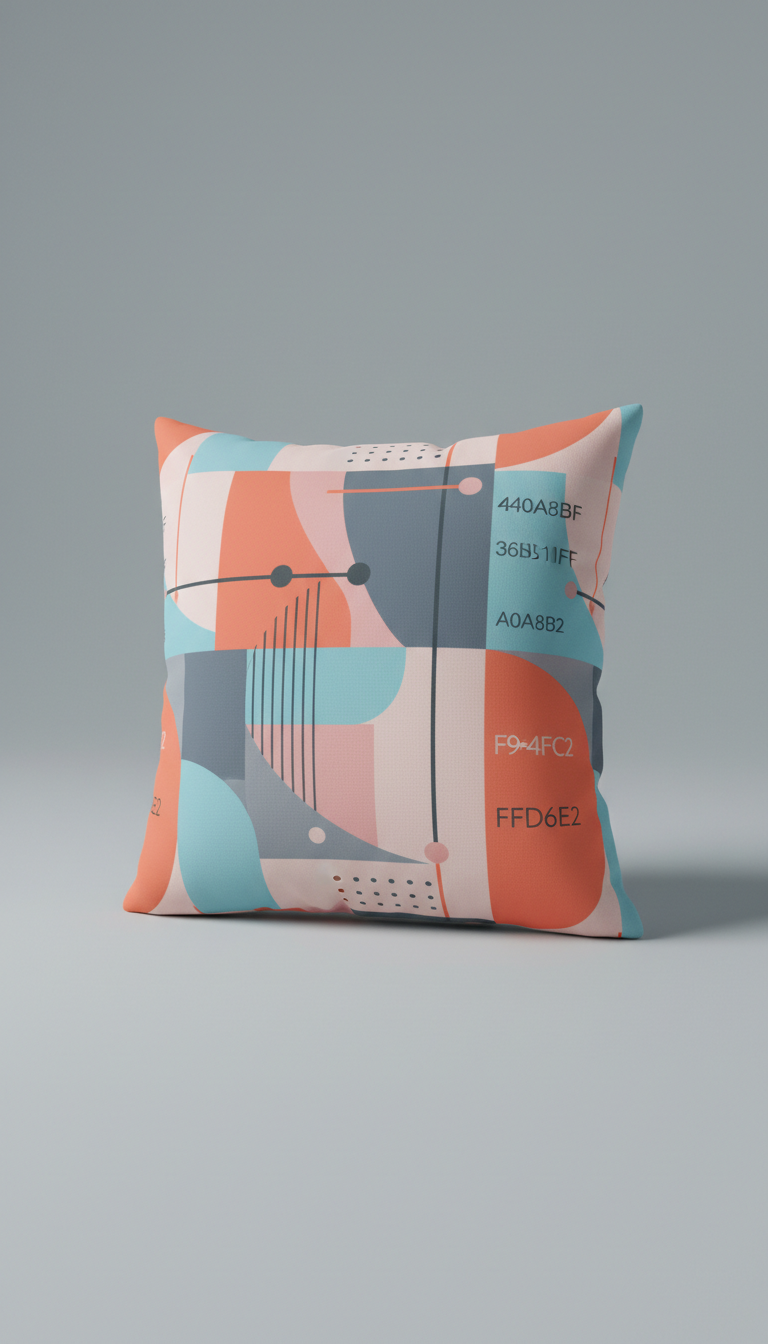 Cojín decorativo con estampado gráfico irreverente