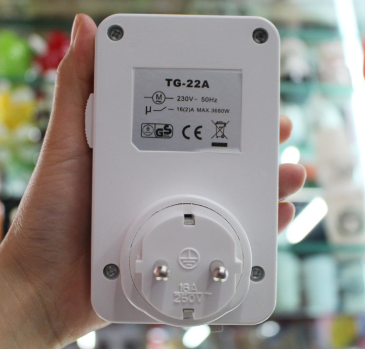 EU Standard Timer Socket, 16A Mechanical Timer Switch