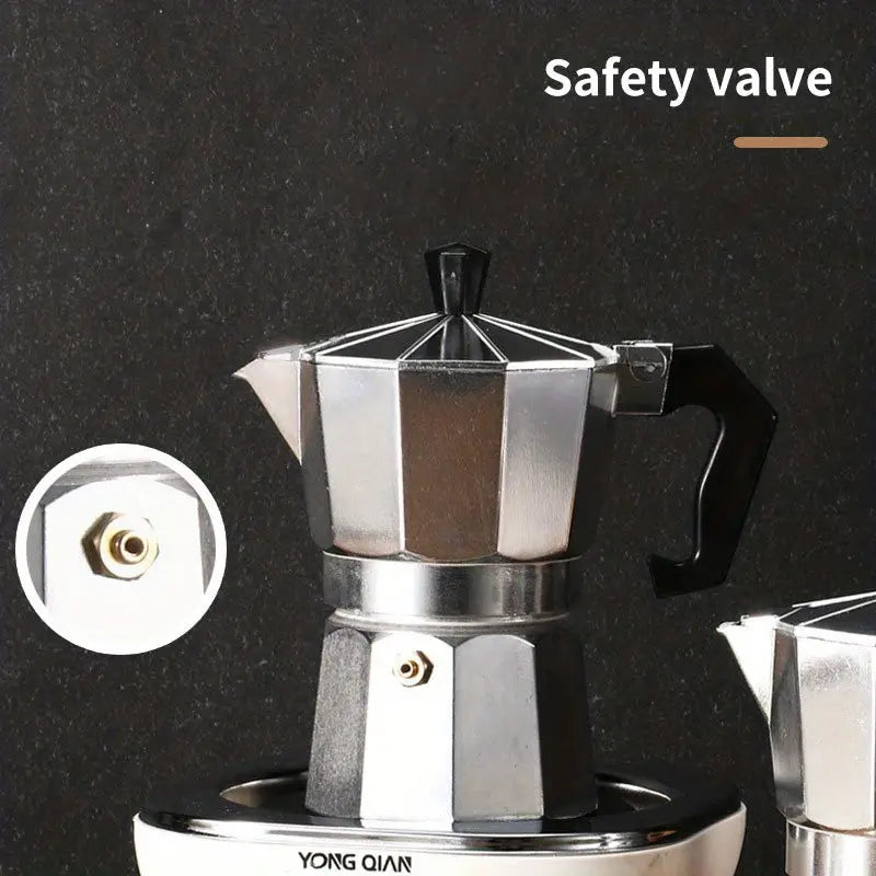 Cafetera Italiana Octogonal para Hogar y Oficina