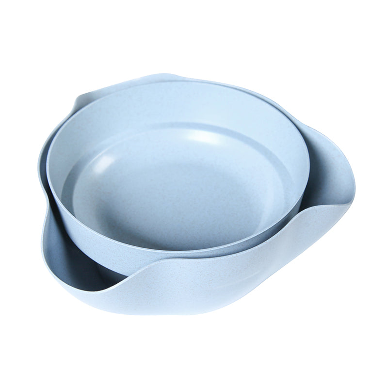 Wheat Straw Fruit Tray and Snack Bowl Set for Home