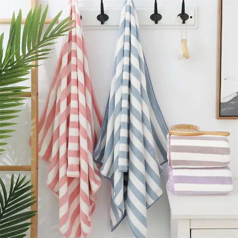 Striped Cotton Bath Towel
