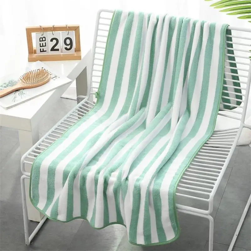 Striped Cotton Bath Towel