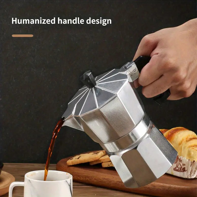 Cafetera Italiana Octogonal para Hogar y Oficina
